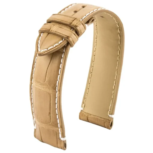 Leather watch band - Arabian Desert - Beige alligator