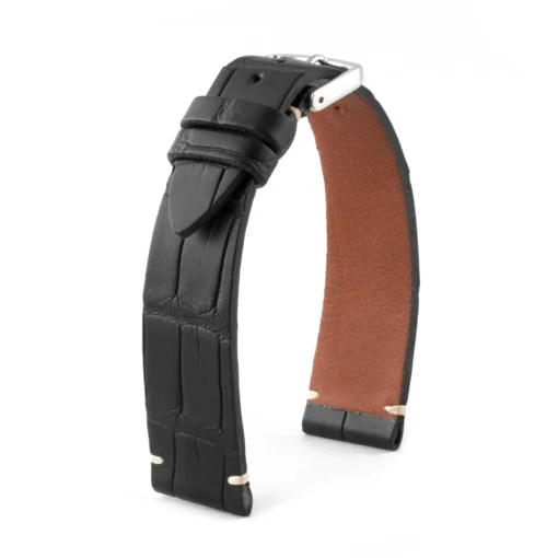 ​"Retro" watchband - Matt alligator leather strap