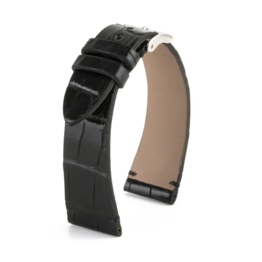 ​"Retro" watchband - Shiny alligator leather strap