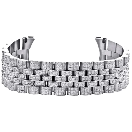 Mens Stainless Steel Jubilee Diamond Watch Band Fits 36mm 8 CT.