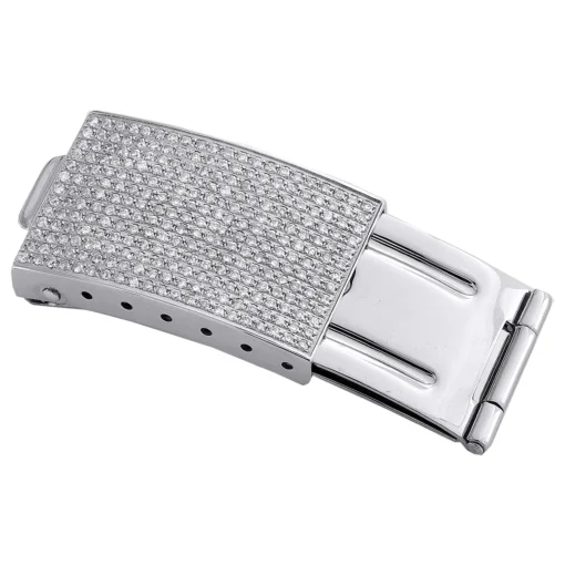 Mens Diamond Watch Band Buckle / Clasp to Fit 36mm Case 1.50 CT.